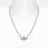 Man. Mini Bas Relief Pearl Necklace Man. Mini Bas Relief Pearl Necklace