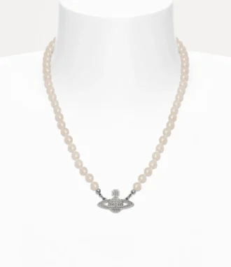 Man. Mini Bas Relief Pearl Necklace Man. Mini Bas Relief Pearl Necklace