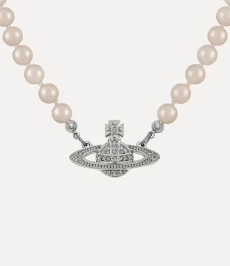 Man. Mini Bas Relief Pearl Necklace Man. Mini Bas Relief Pearl Necklace