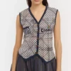 Vesta Distressed Tartan Vesta Distressed Tartan