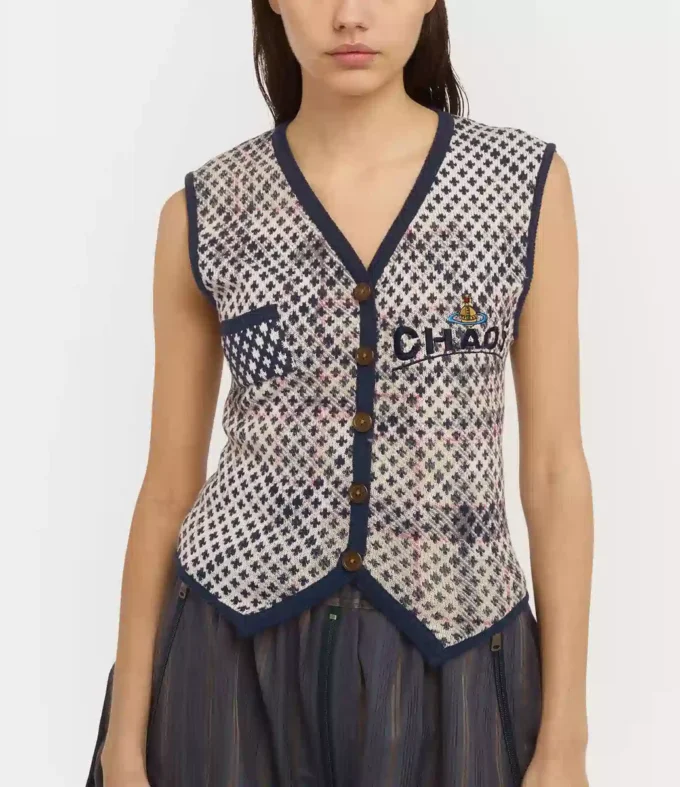Vesta Distressed Tartan Vesta Distressed Tartan